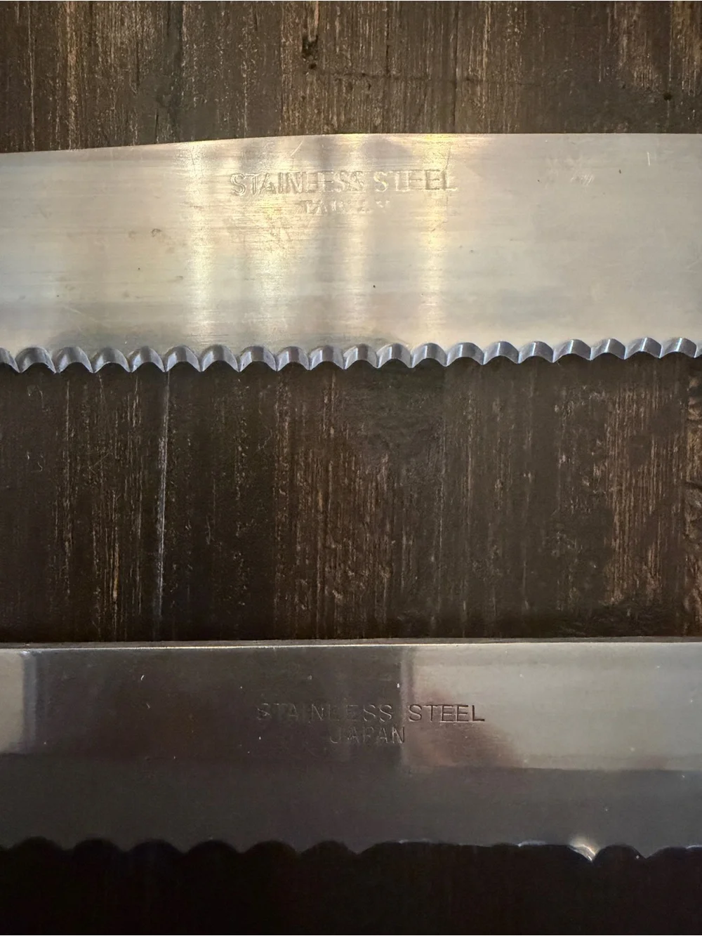 Vintage Japan Kitchen Knife Lot 5 Molybdenum Vanadium Serrated Cake Wood Handles